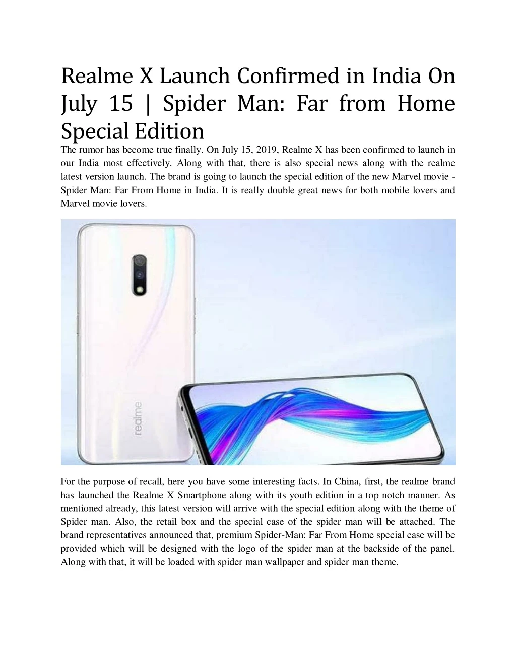 realme x launch confirmed in india on july