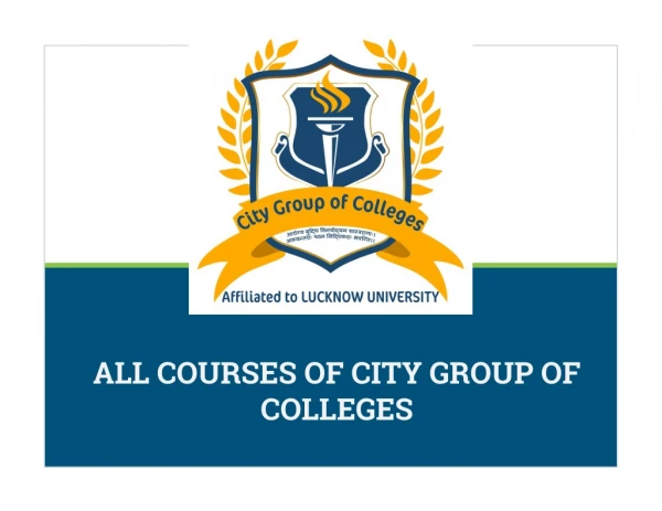 City Group of Colleges Courses