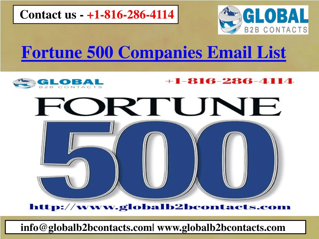 fortune 500 companies email list