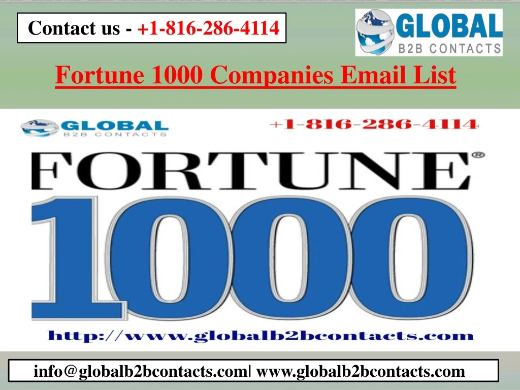 fortune 1000 companies email list