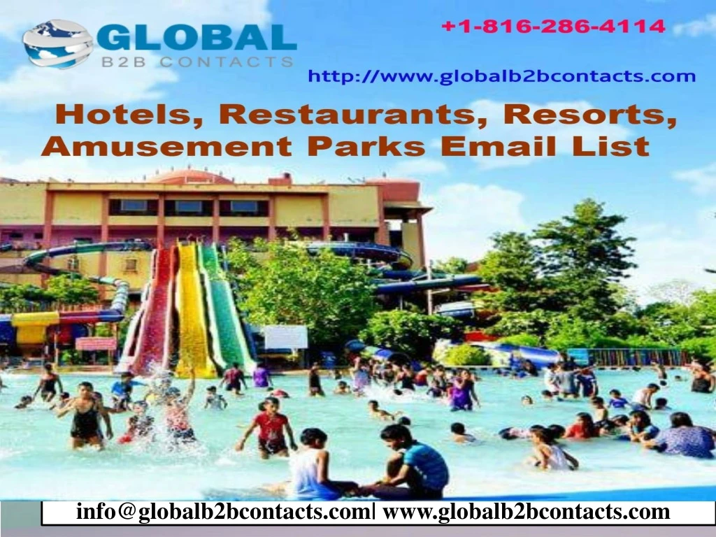hotels restaurants resorts amusement parks email list