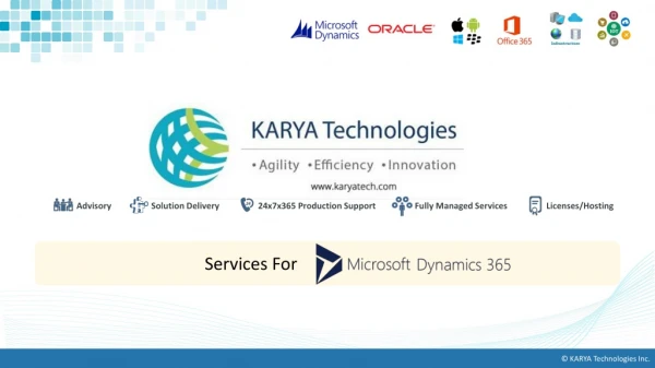 SERVICES FOR DYNAMICS 365 MIGRATIONS