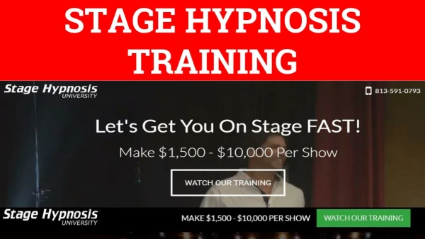 Stage Hypnosis Training | Learn Stage Hypnotism