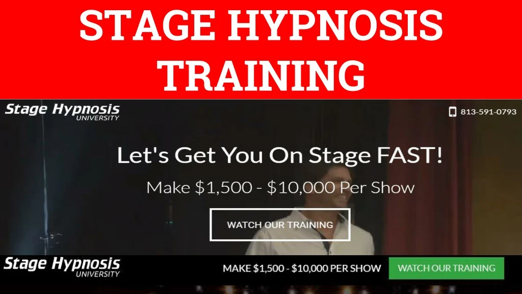 stage hypnosis training