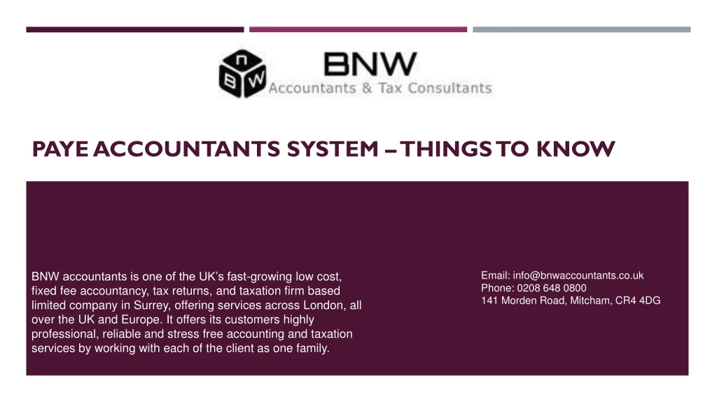 paye accountants system things to know