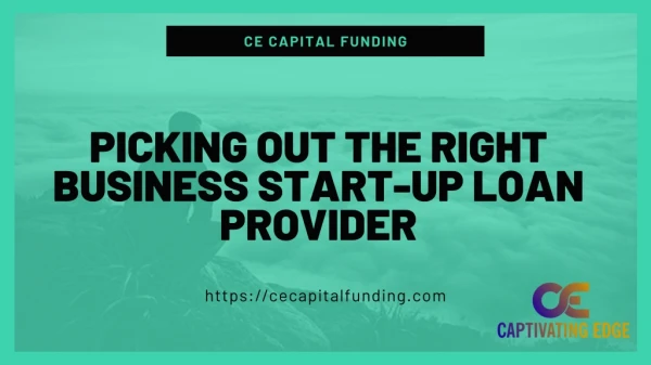 Business Start Up loan | CE Capital Funding