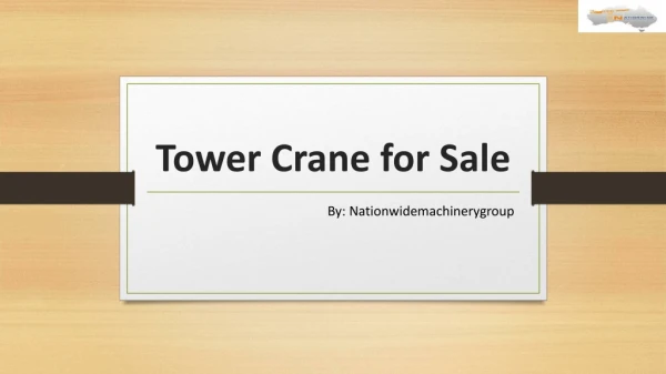 Searching for Tower Crane for Sale in Australia