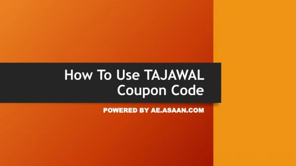 How To Tajawal Coupon Code UAE
