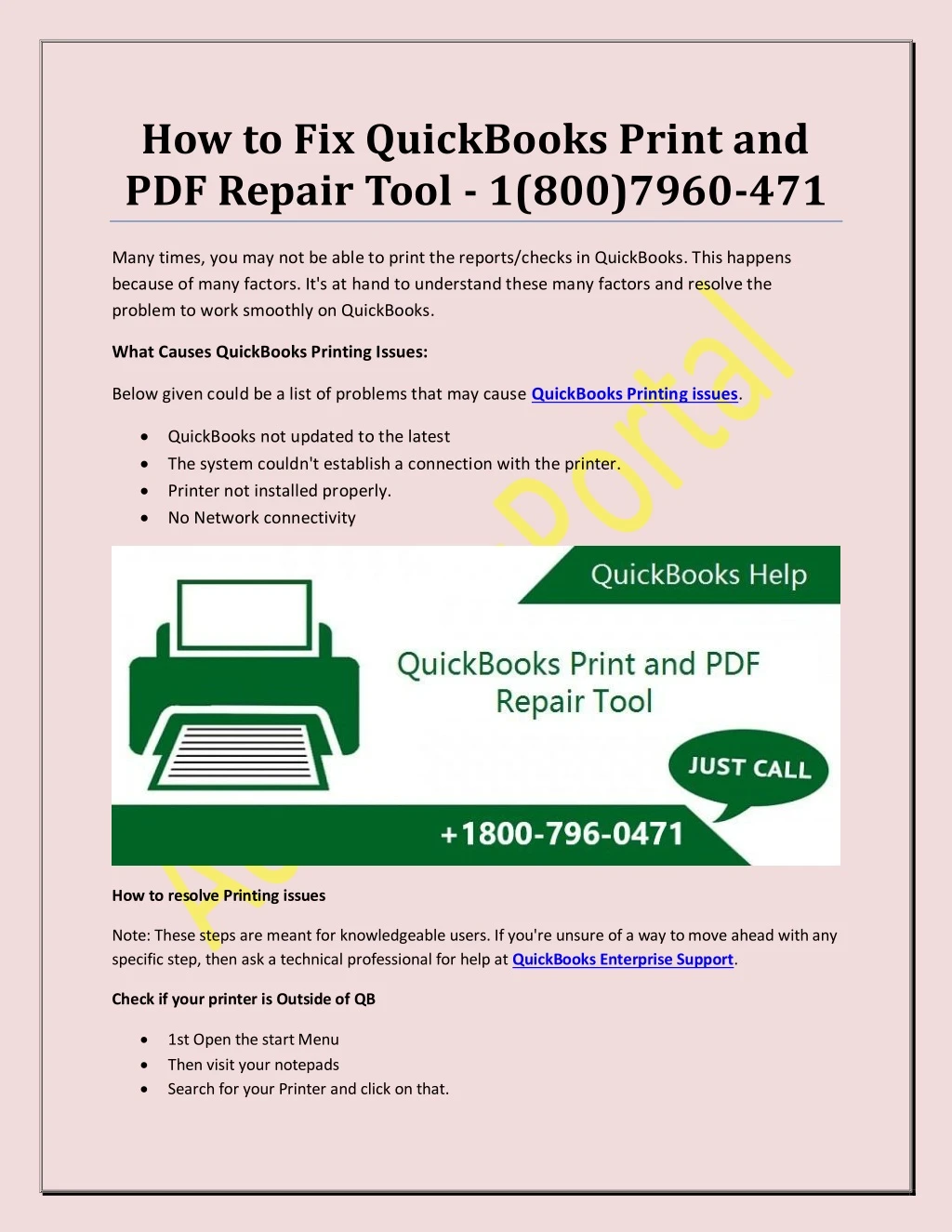 how to fix quickbooks print and pdf repair tool