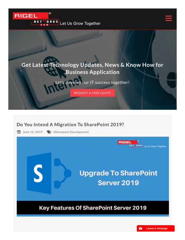 Do You Intend A Migration To SharePoint 2019?