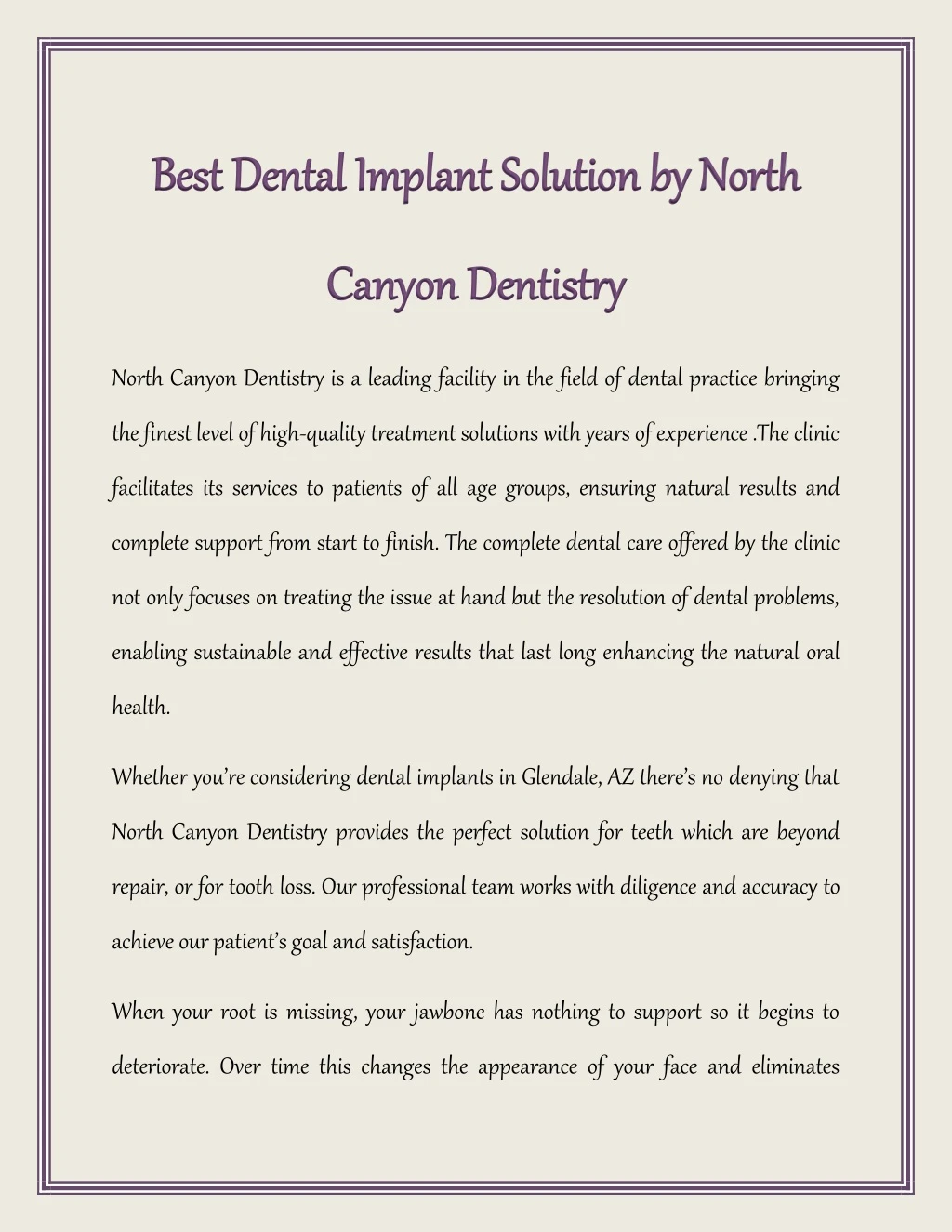 best dental implant solution by north best dental