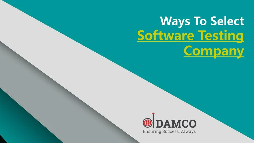 ways to select s oftware t esting company