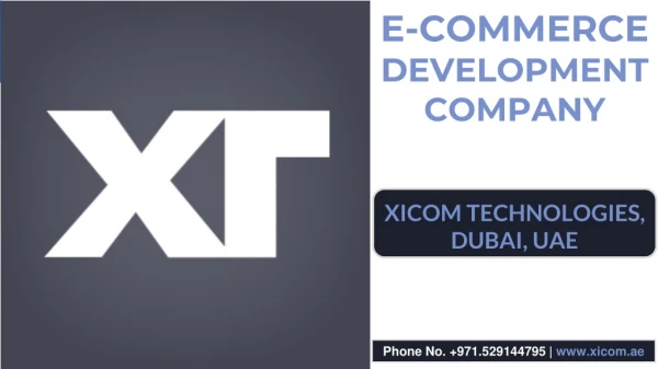 Ecommerce Development Company- Xicom Technologies