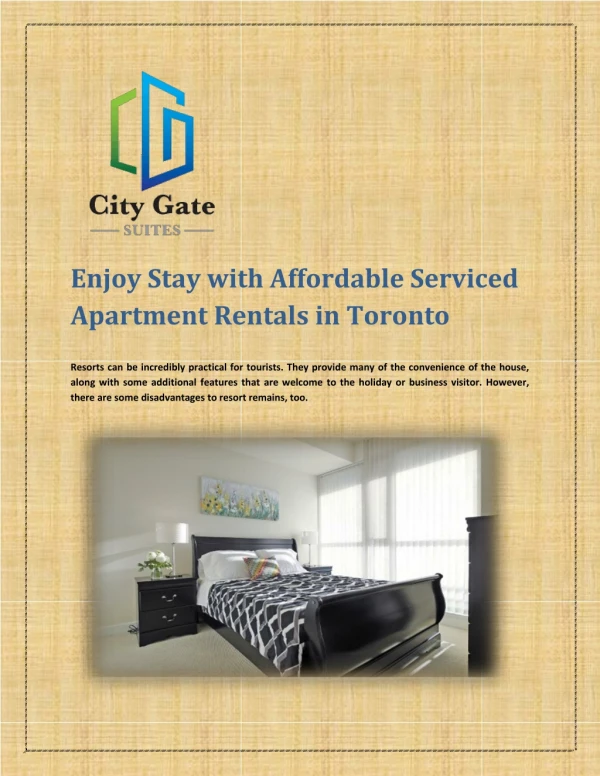 Enjoy Stay with Affordable Serviced Apartment Rentals in Toronto