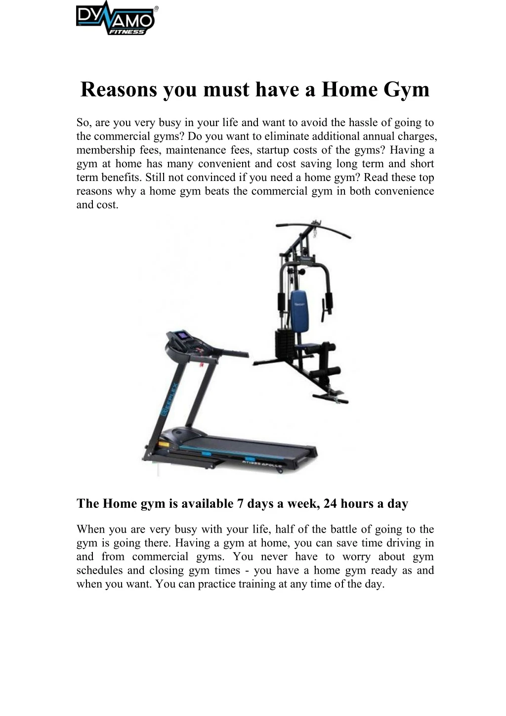 reasons you must have a home gym
