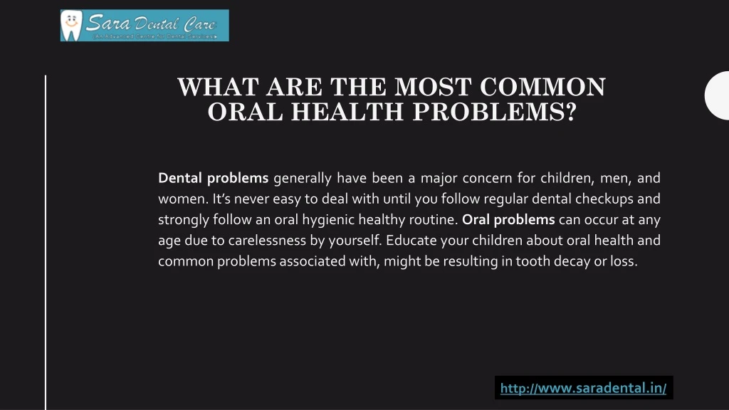 what are the most common oral health problems