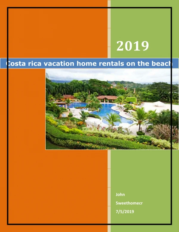 costa rica vacation home rentals on the beach 