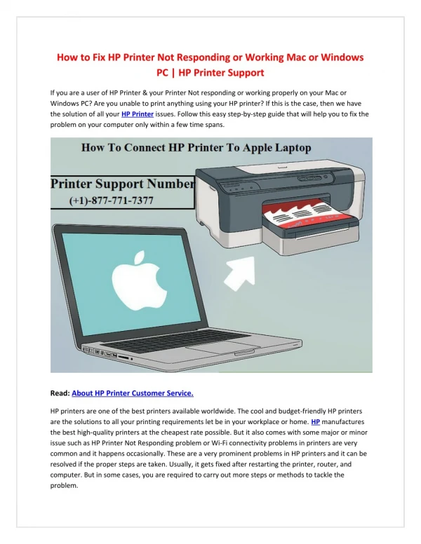 How to Fix HP Printer Not Responding or Working Mac or Windows PC