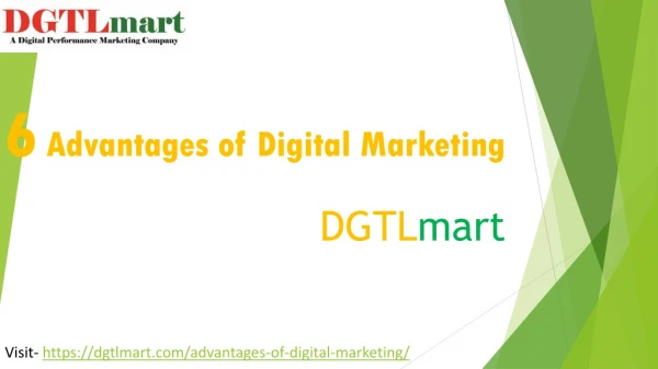 Advantages of Digital Marketing | DGTLmart