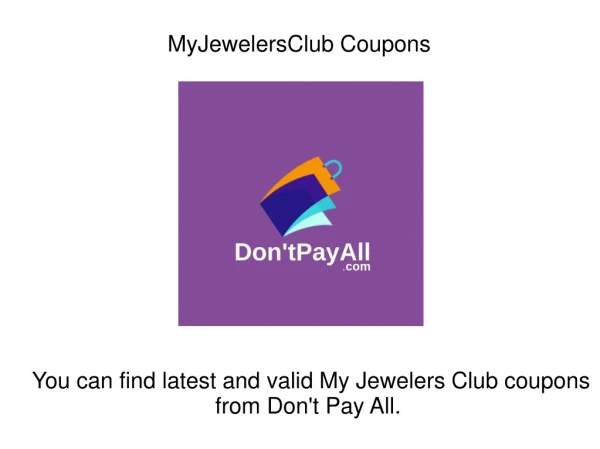 MyJewelers Club Coupons: Buy and Save