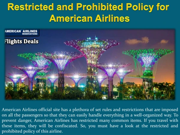 Restricted and Prohibited Policy for American Airlines