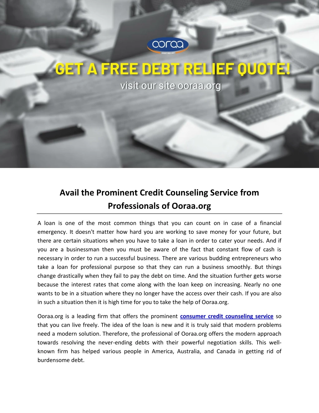 avail the prominent credit counseling service
