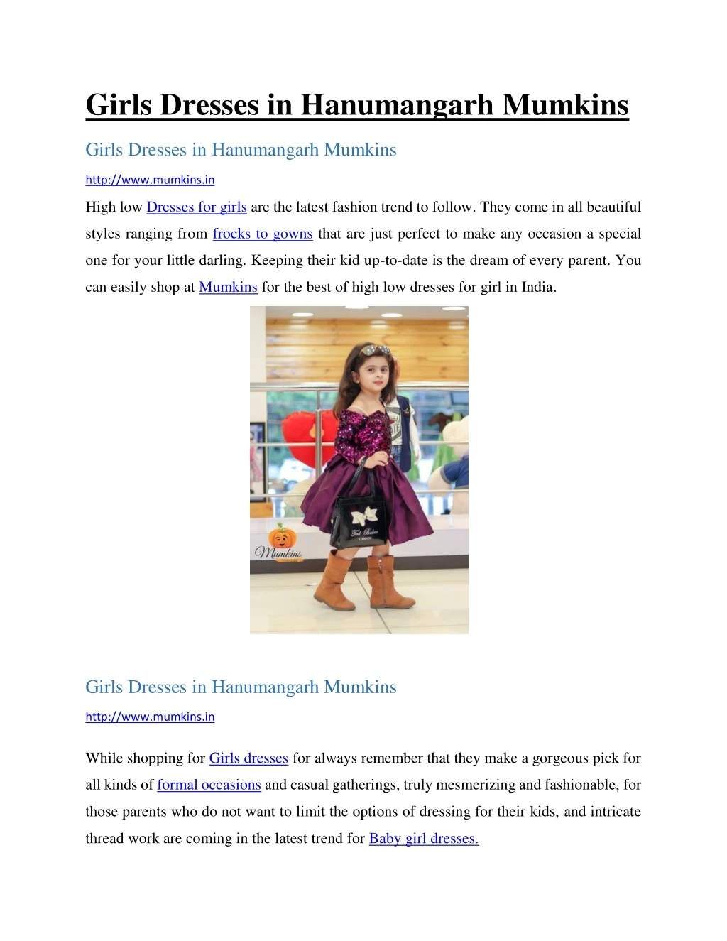 girls dresses in hanumangarh mumkins