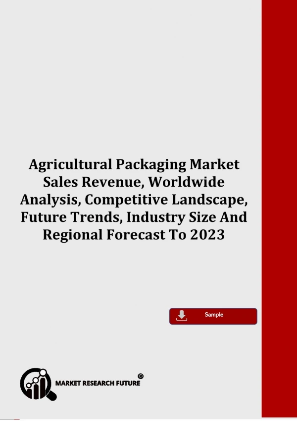 Agricultural Packaging Market Demand, Industry Size, Top Players, Opportunities, Sales, Revenue And Regional Forecast To