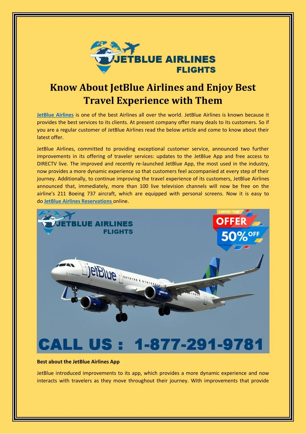 know about jetblue airlines and enjoy best travel