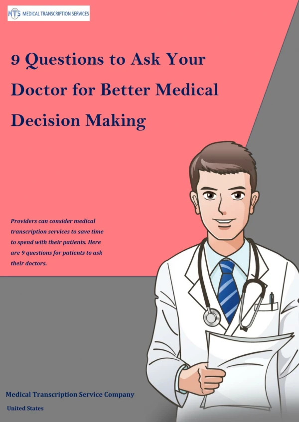 9 Questions to Ask Your Doctor for Better Medical Decision Making