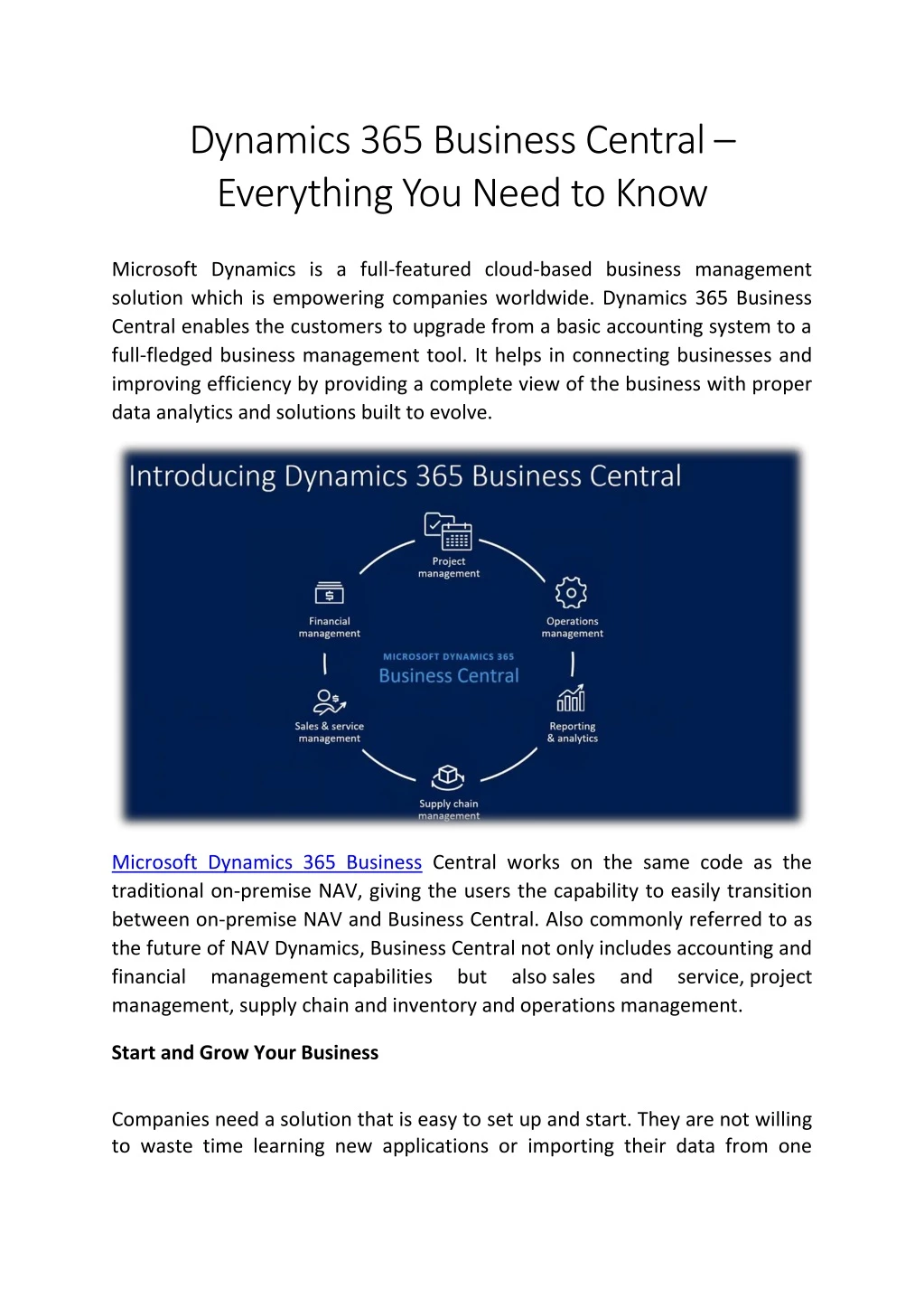 dynamics 365 business central everything you need