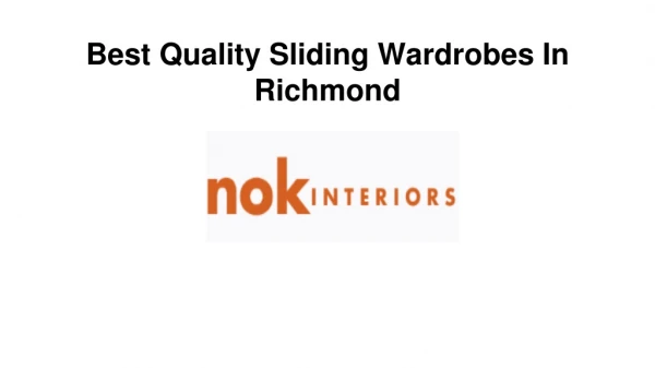 Sliding Wardrobes Doors In Richmond