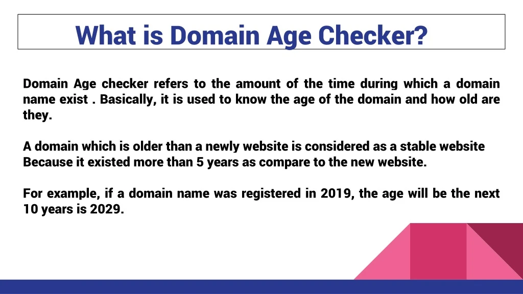 what is domain age checker