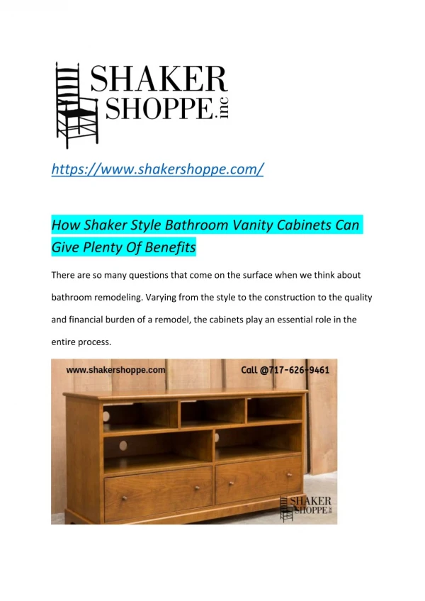 How Shaker Style Bathroom Vanity Cabinets Can Give Plenty Of Benefits