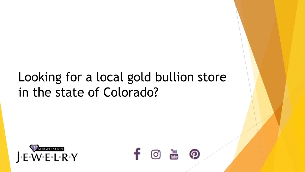 looking for a local gold bullion store