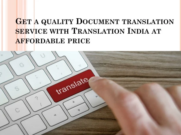 Document Translation Services in Pune
