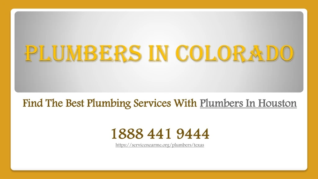 plumbers in colorado