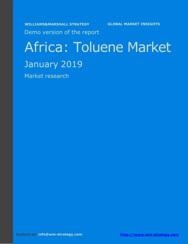 WMStrategy Demo Africa Toluene Market January 2019