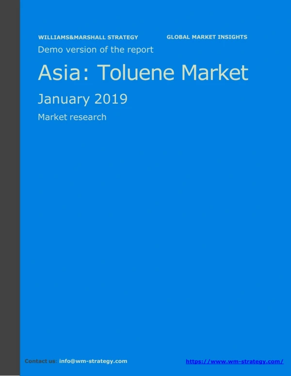 WMStrategy Demo Asia Toluene Market January 2019
