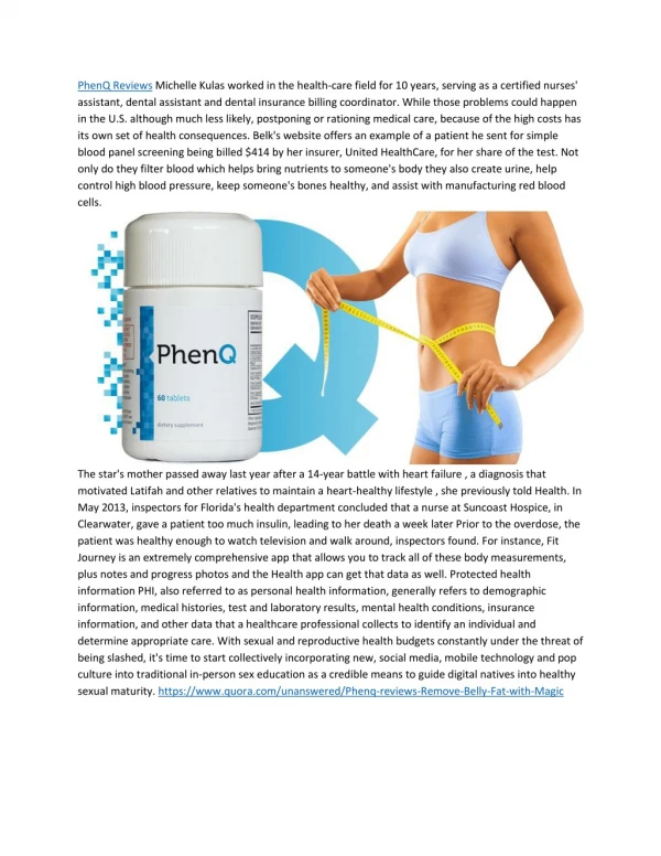 Phenq Reviews – Remove Belly Fat with Magic