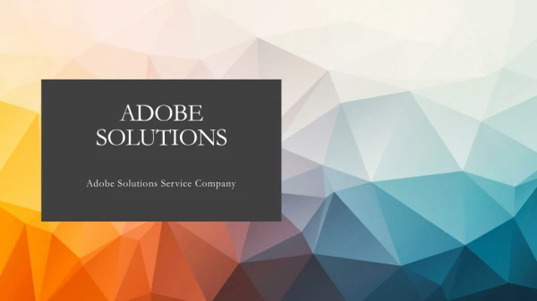 Adobe solutions service company | Adobe Analytics | Adobe Solutions
