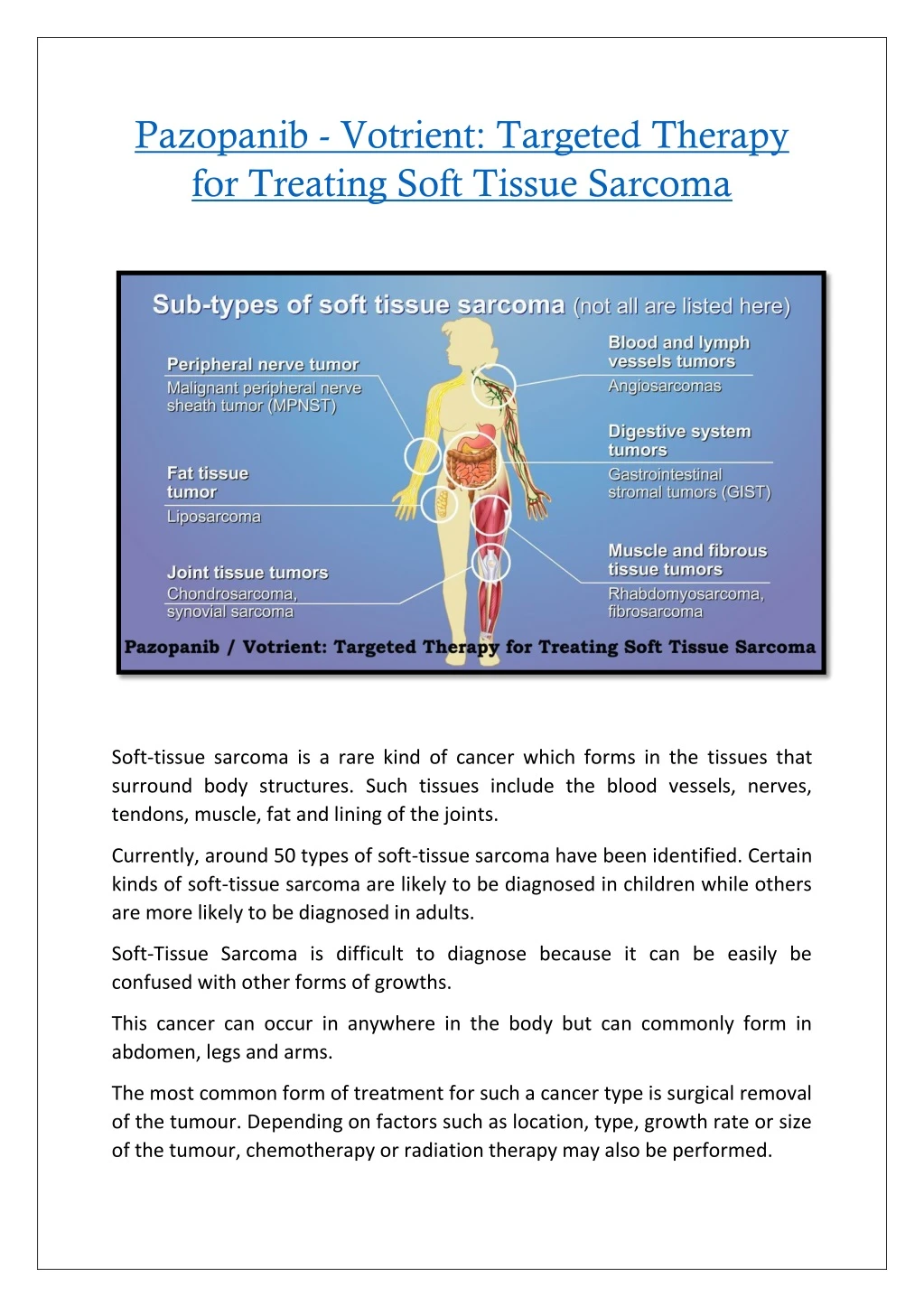 pazopanib votrient targeted therapy for treating