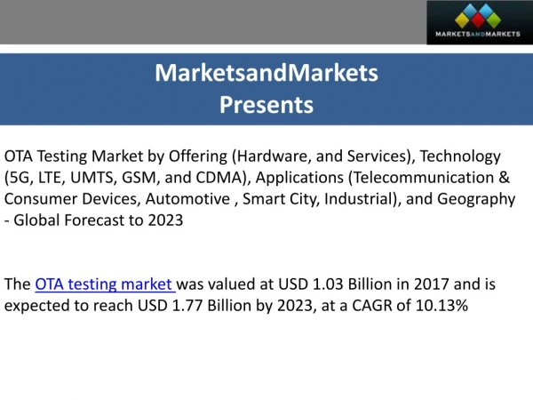 OTA Testing Market : Industry Trends and Technology 2023