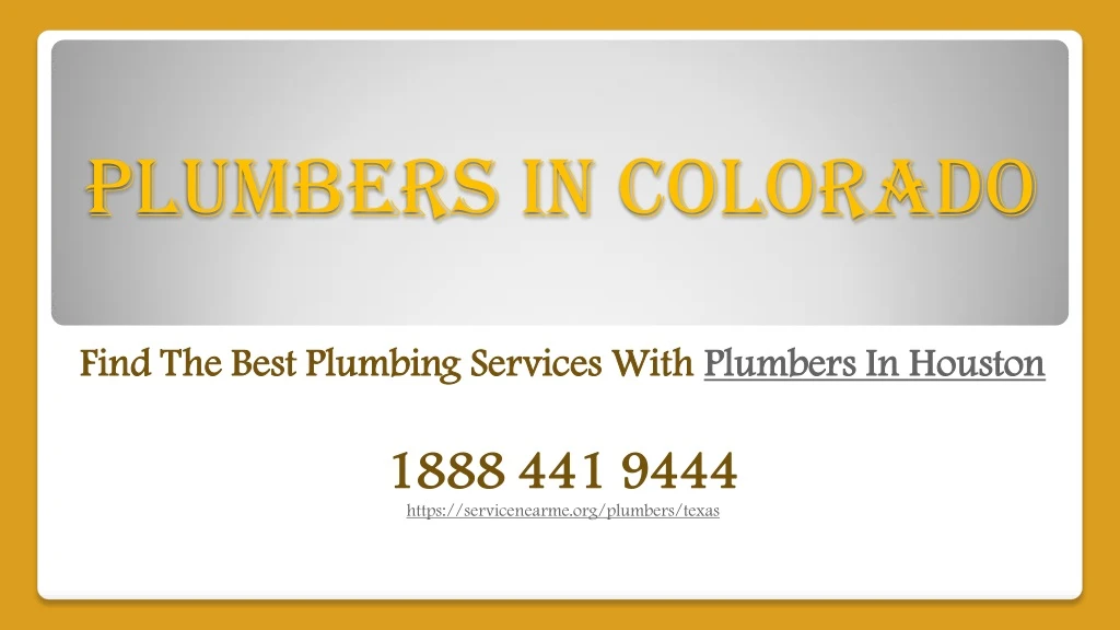 plumbers in colorado