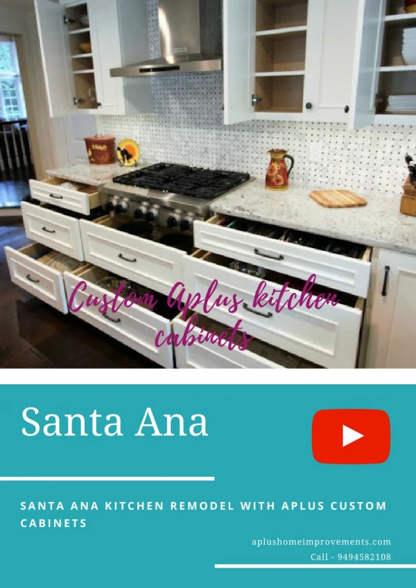 Santa Ana kitchen Remodel with APlus Custom Cabinets