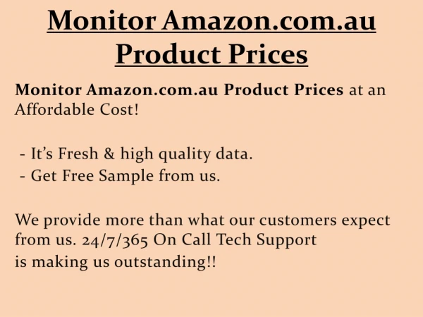 Monitor Amazon.com.au Product Prices