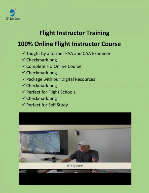 Flight Instructor Training - Cfibootcamp