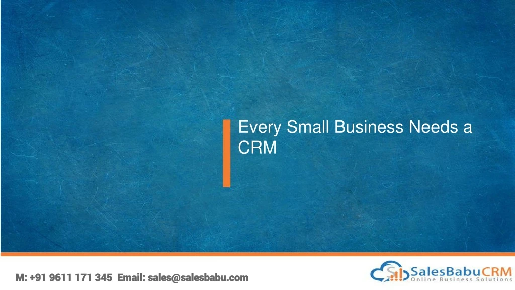 every small business needs a crm