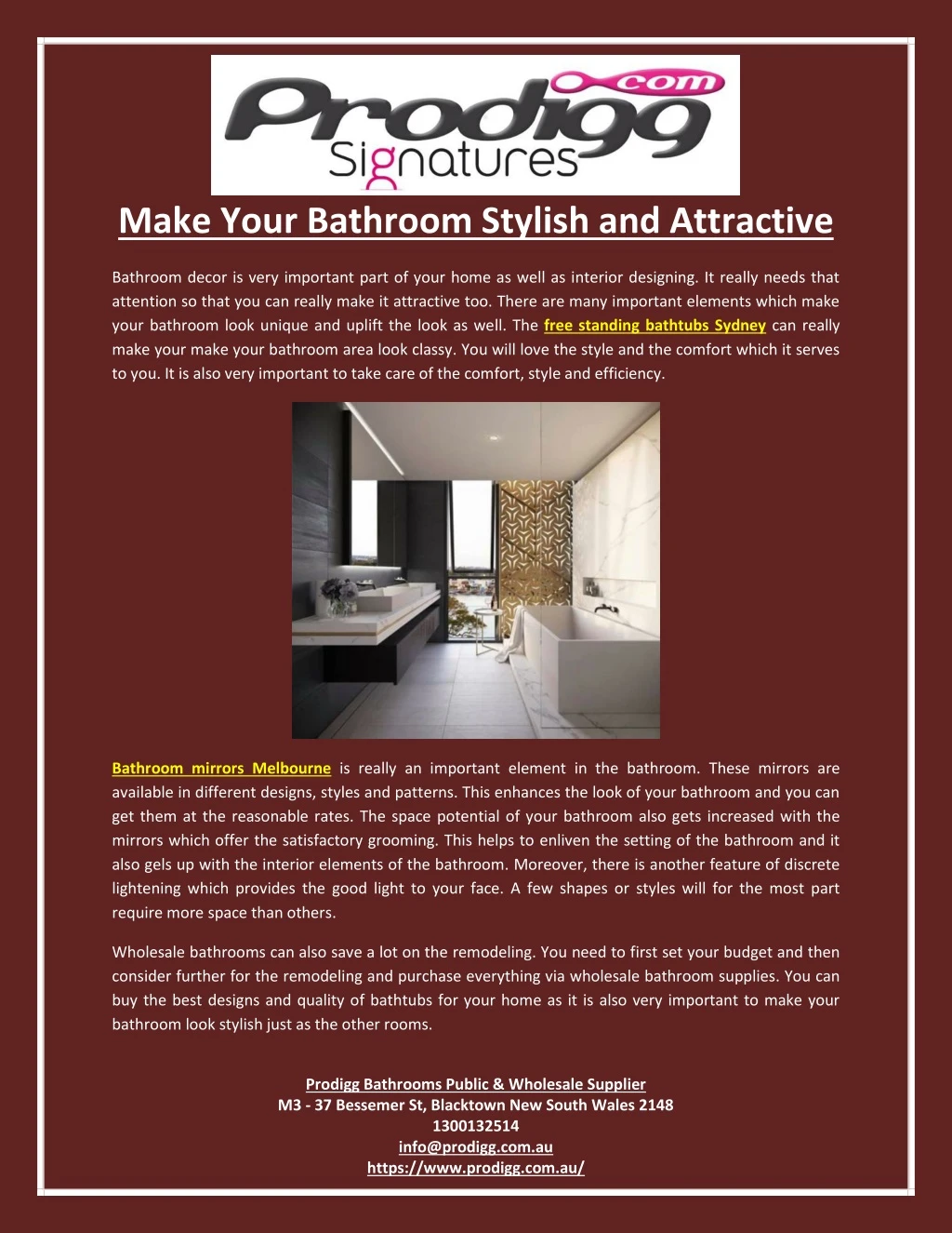 make your bathroom stylish and attractive