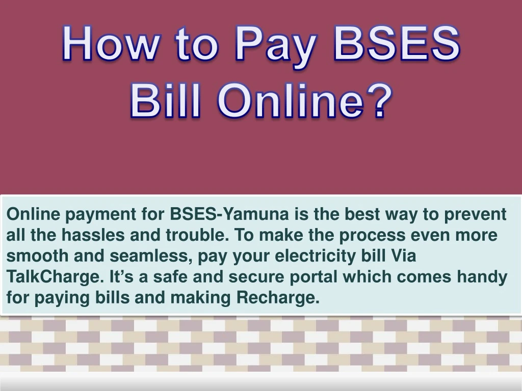 how to pay bses bill online
